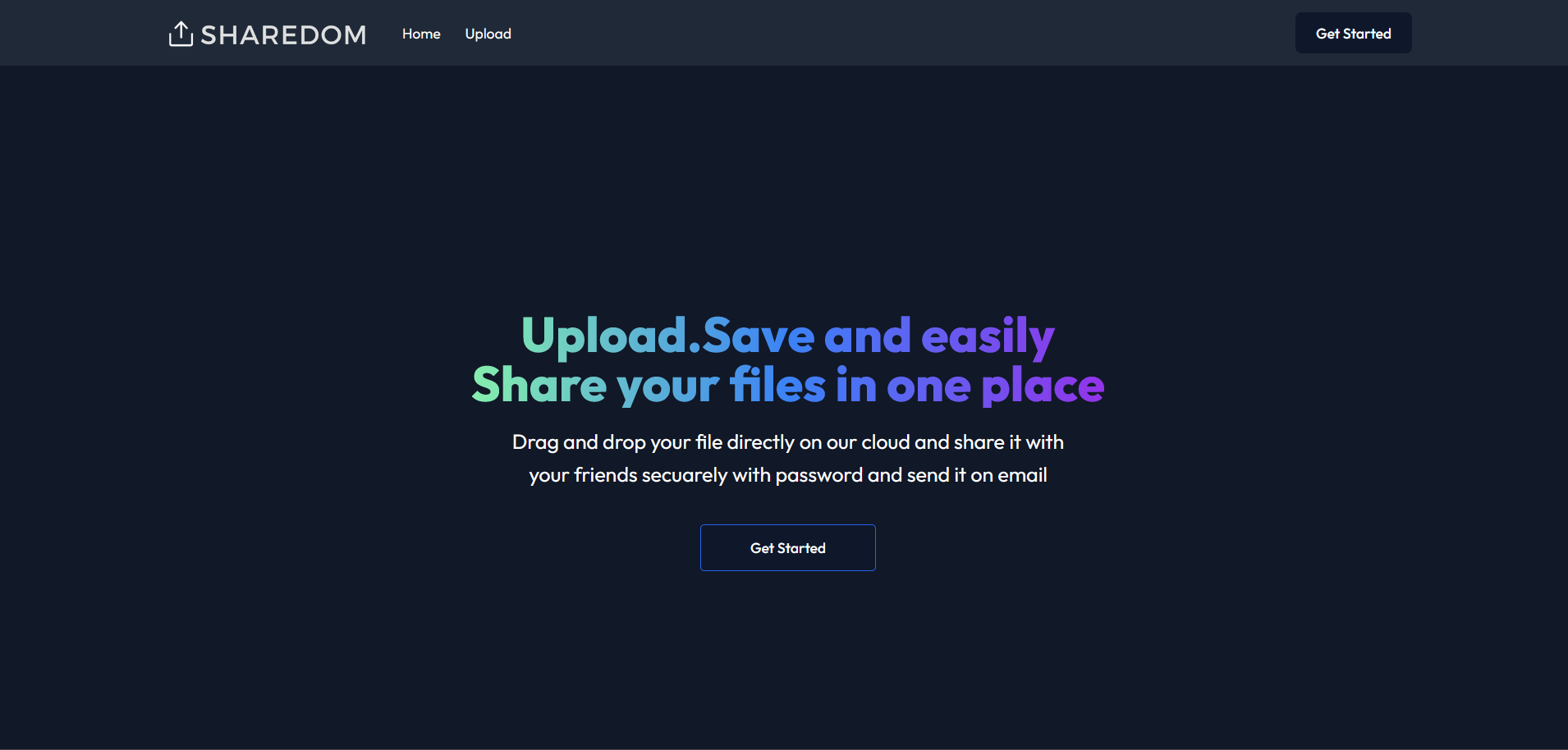 Sharedom- A file storing & sharing platform